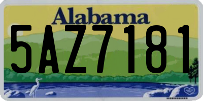 AL license plate 5AZ7181