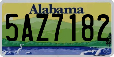 AL license plate 5AZ7182