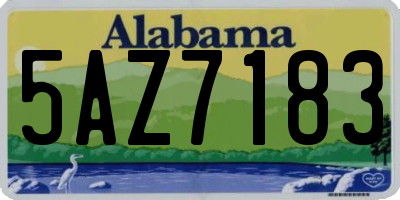 AL license plate 5AZ7183