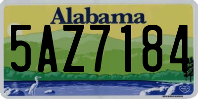 AL license plate 5AZ7184