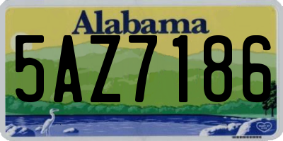AL license plate 5AZ7186