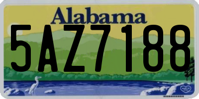 AL license plate 5AZ7188