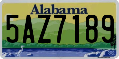 AL license plate 5AZ7189