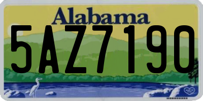 AL license plate 5AZ7190