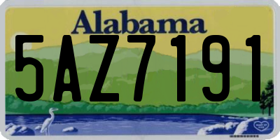 AL license plate 5AZ7191