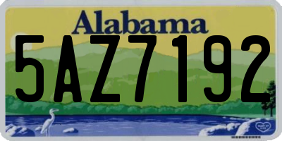 AL license plate 5AZ7192
