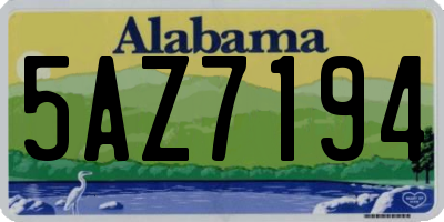 AL license plate 5AZ7194