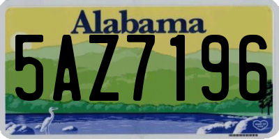 AL license plate 5AZ7196