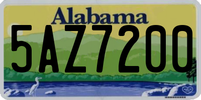 AL license plate 5AZ7200