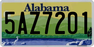 AL license plate 5AZ7201