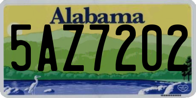 AL license plate 5AZ7202