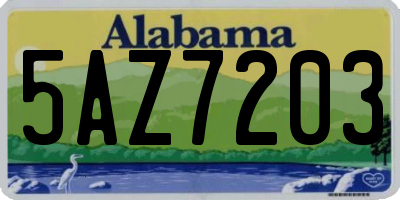 AL license plate 5AZ7203