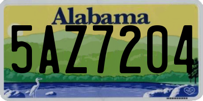 AL license plate 5AZ7204