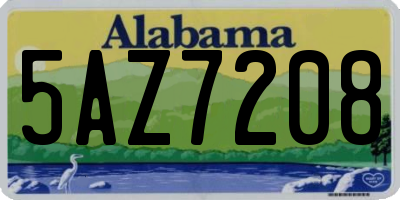 AL license plate 5AZ7208
