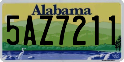 AL license plate 5AZ7211