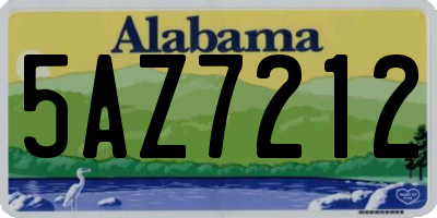 AL license plate 5AZ7212