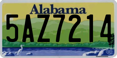AL license plate 5AZ7214