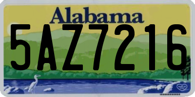 AL license plate 5AZ7216