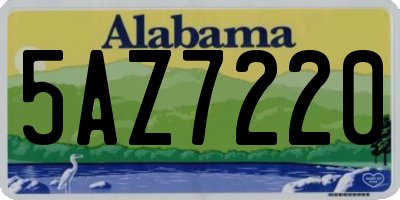 AL license plate 5AZ7220
