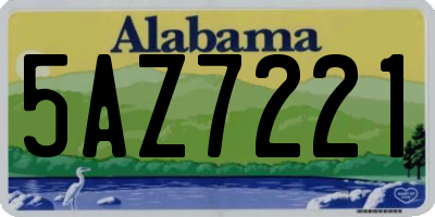 AL license plate 5AZ7221