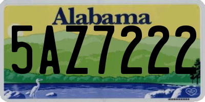 AL license plate 5AZ7222