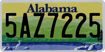 AL license plate 5AZ7225
