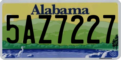 AL license plate 5AZ7227