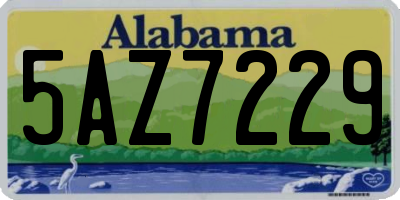 AL license plate 5AZ7229