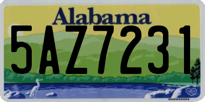 AL license plate 5AZ7231