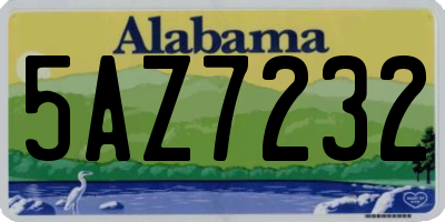 AL license plate 5AZ7232