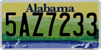 AL license plate 5AZ7233