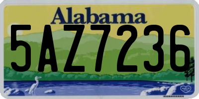 AL license plate 5AZ7236