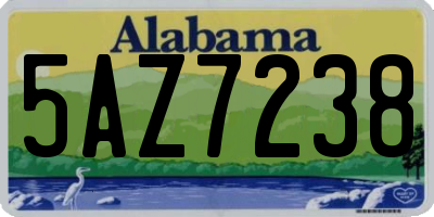 AL license plate 5AZ7238