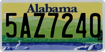 AL license plate 5AZ7240