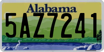AL license plate 5AZ7241