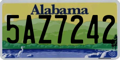 AL license plate 5AZ7242
