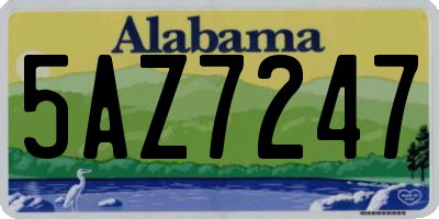 AL license plate 5AZ7247