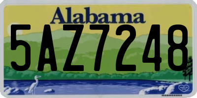 AL license plate 5AZ7248