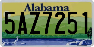 AL license plate 5AZ7251
