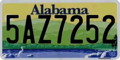 AL license plate 5AZ7252