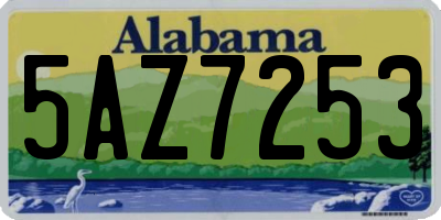 AL license plate 5AZ7253