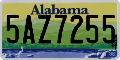 AL license plate 5AZ7255