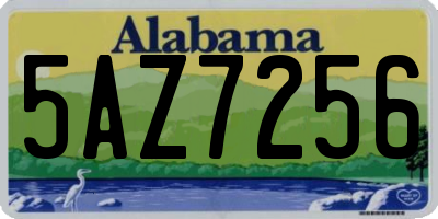 AL license plate 5AZ7256