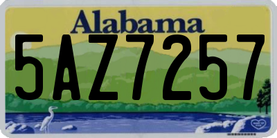 AL license plate 5AZ7257