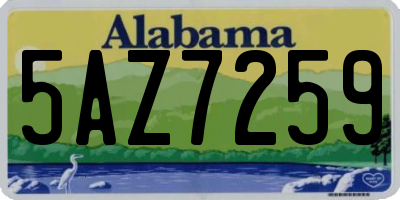 AL license plate 5AZ7259