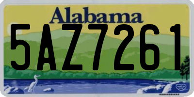 AL license plate 5AZ7261