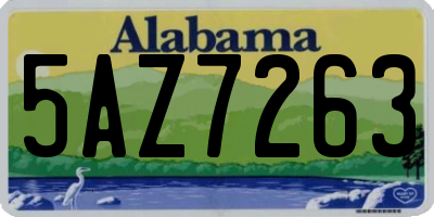 AL license plate 5AZ7263