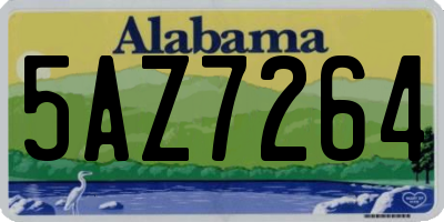 AL license plate 5AZ7264