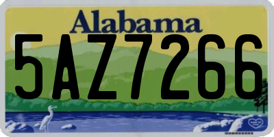 AL license plate 5AZ7266