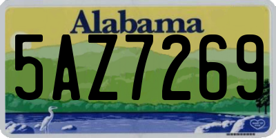 AL license plate 5AZ7269